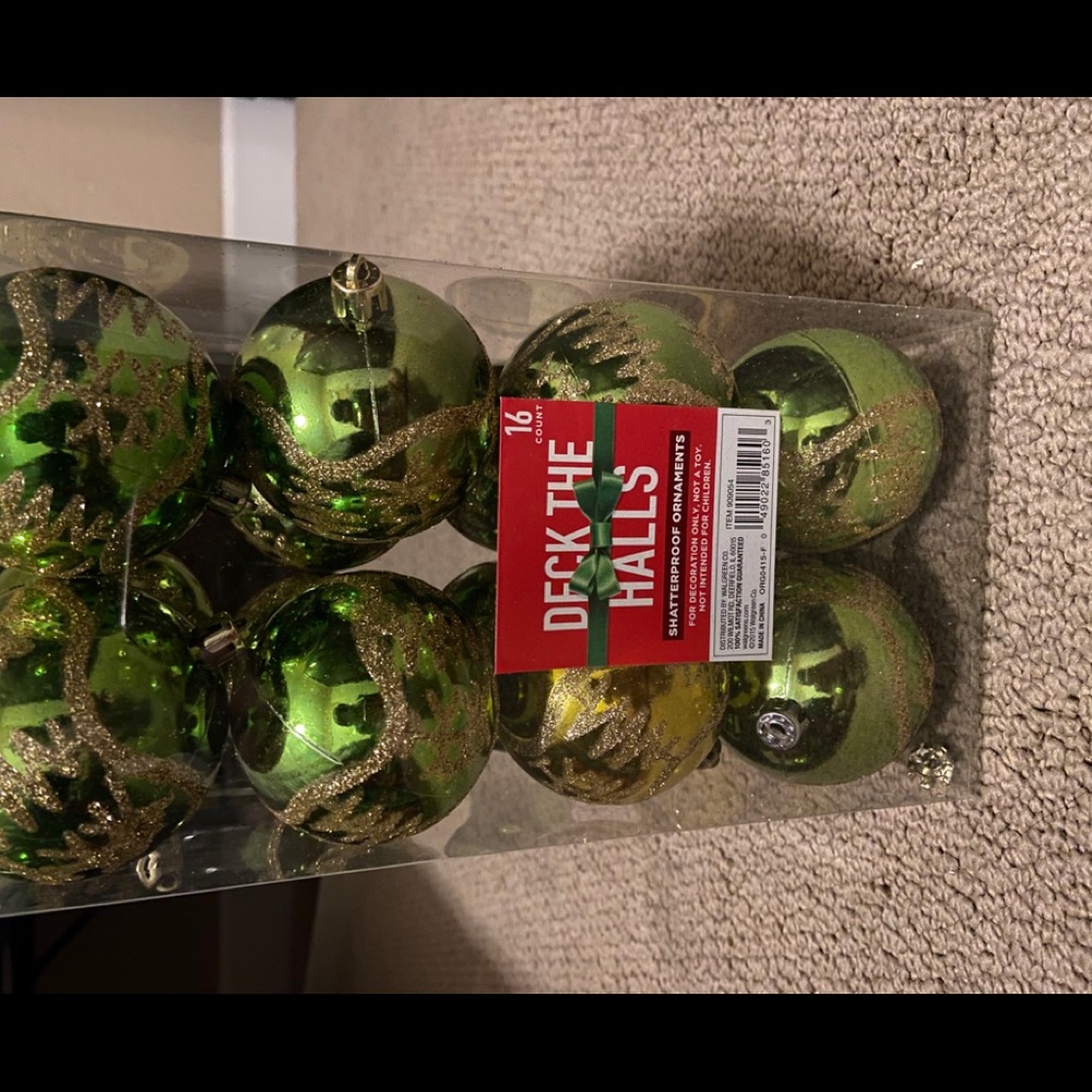 NWT 16 shatterproof ornaments set
